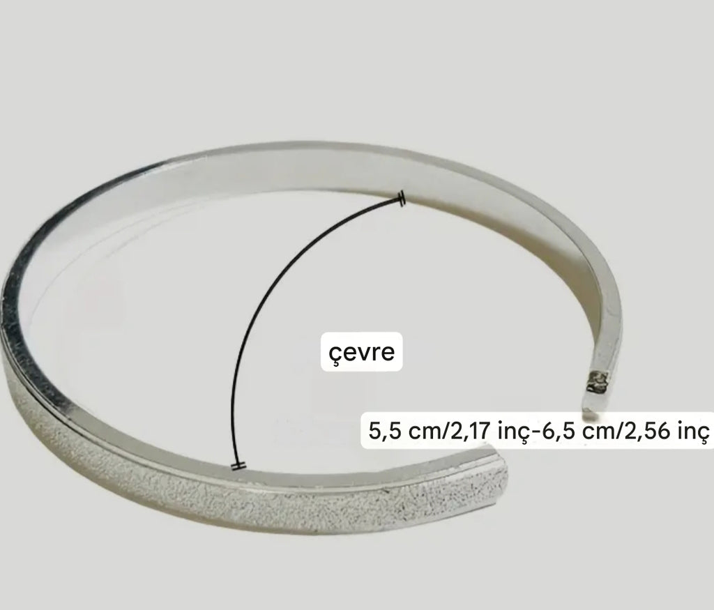925 ayar gümüş 2li trend açık bileklik