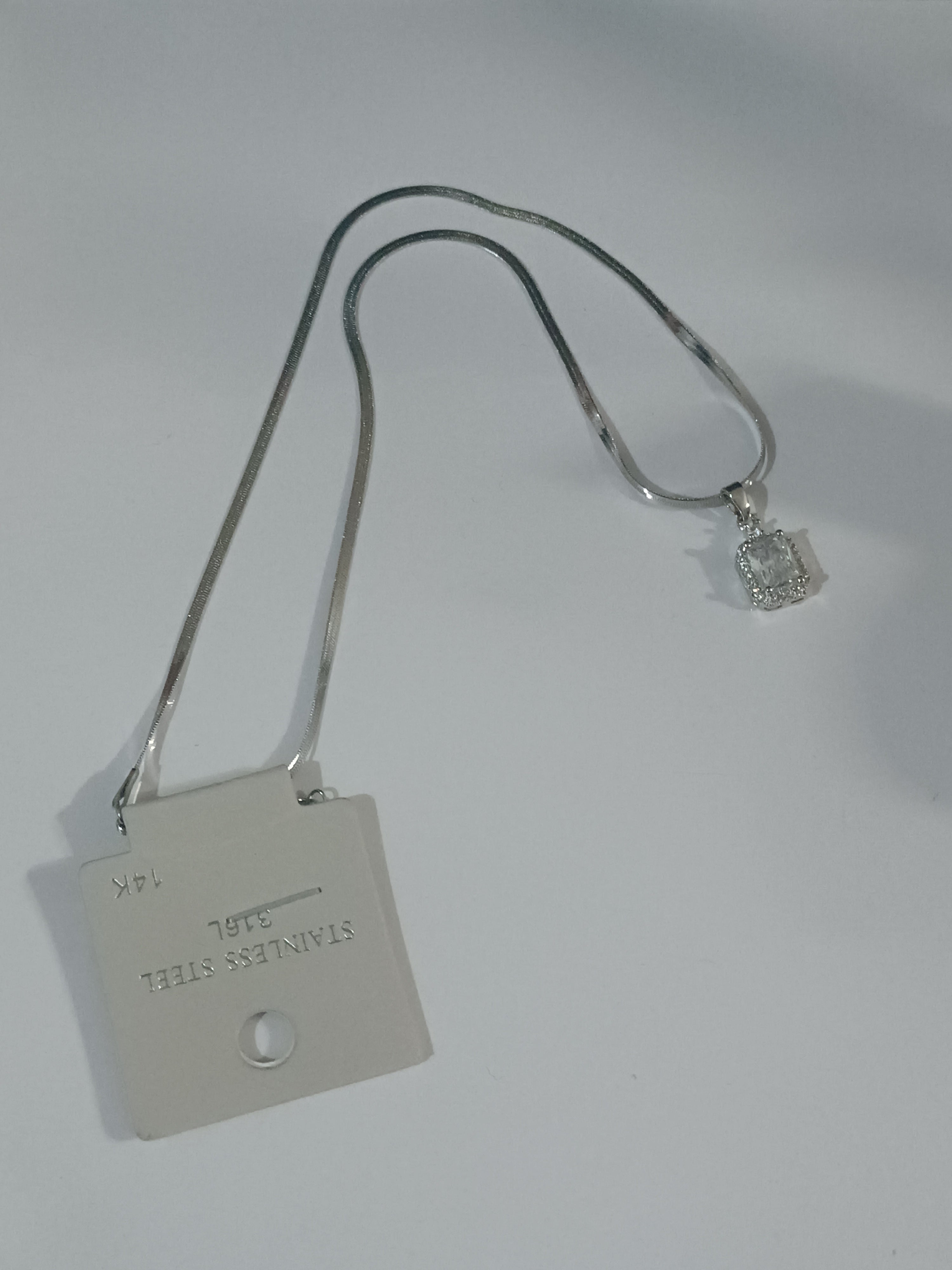 PASLANMAZ ÇELİK ZİRKON KOLYE