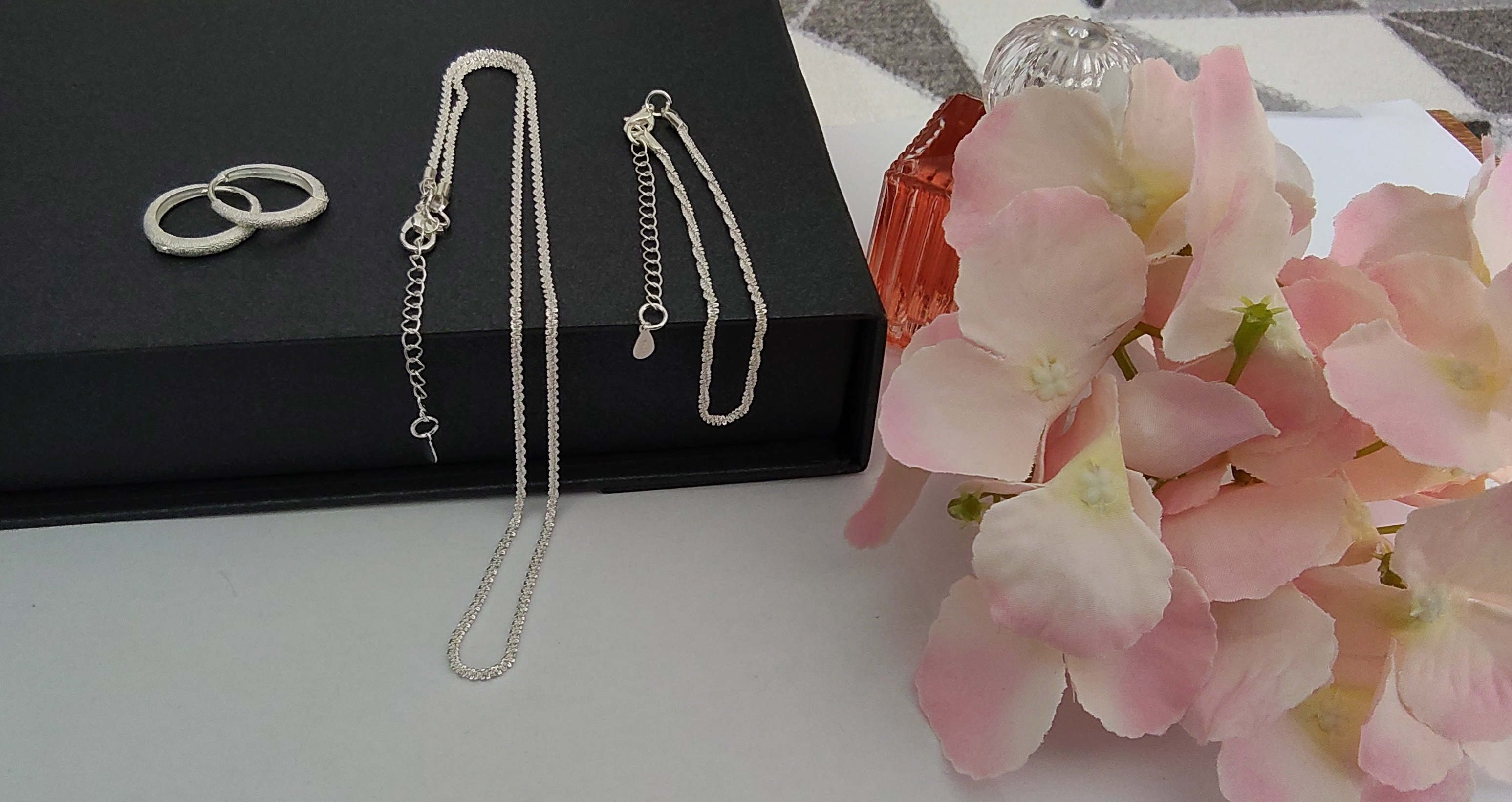 Gümüş Kolye, Bileklik ve Küpeler 3'lü set