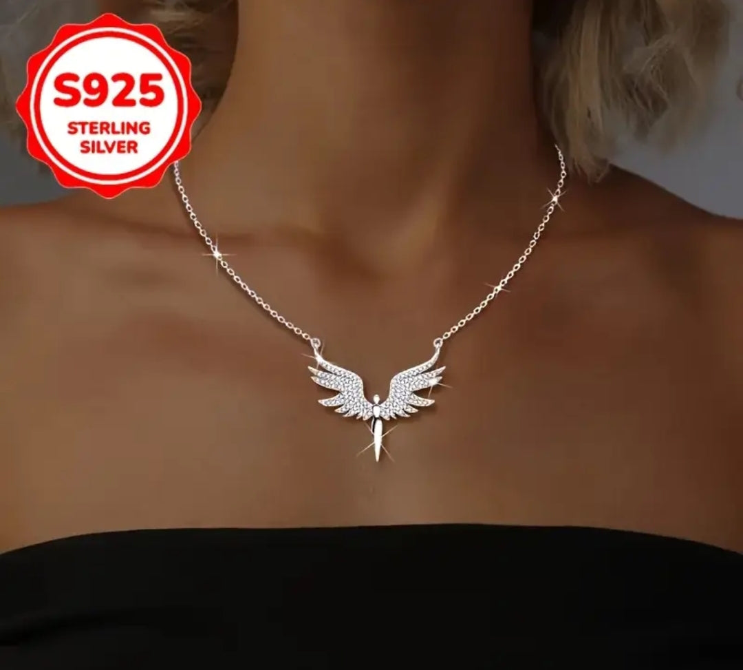 S925 GÜMÜŞ Melek Kanat Kolye