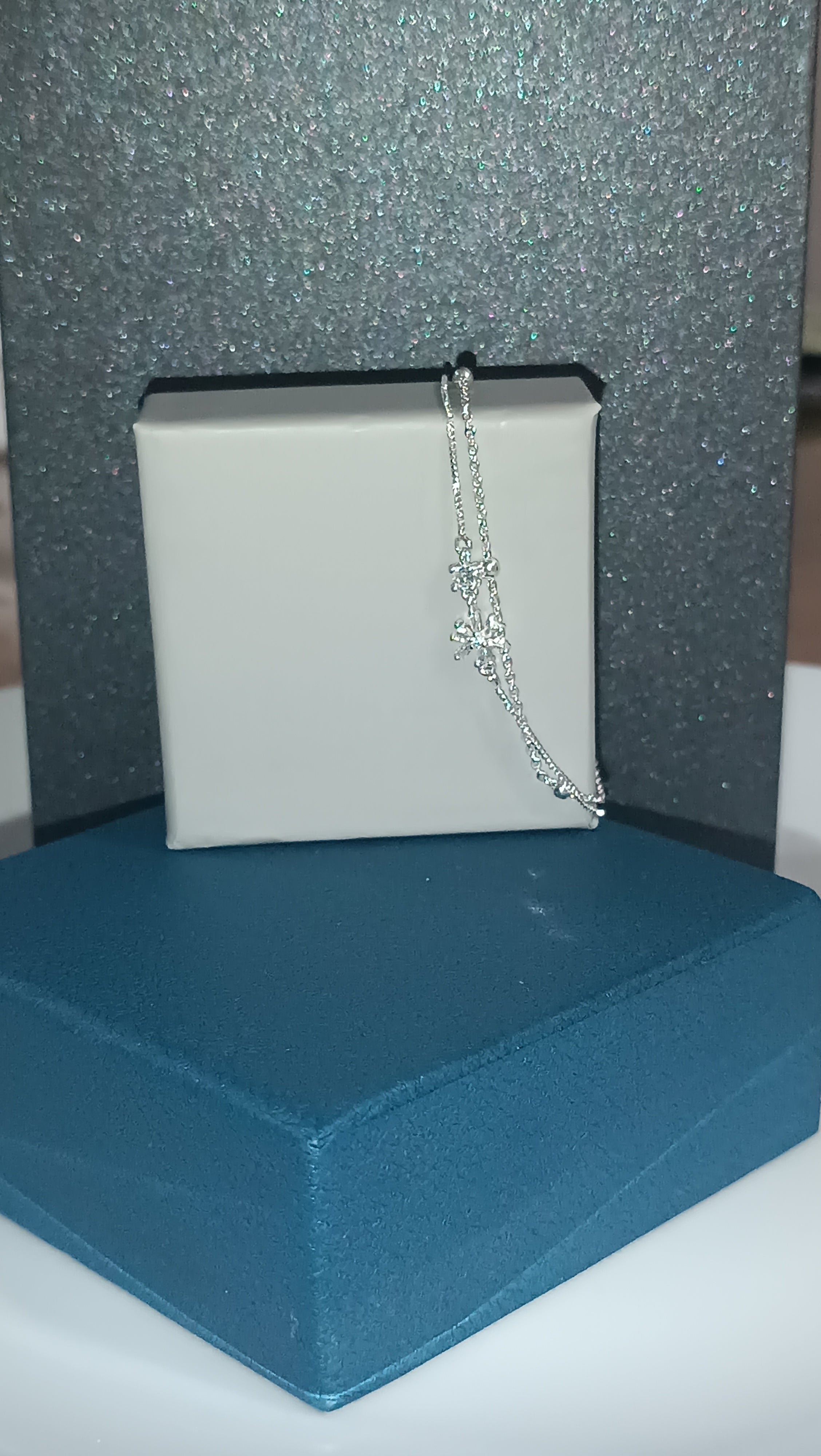 Gümüş Kaplama çift katmanlı kiraz çiçeği bileklik