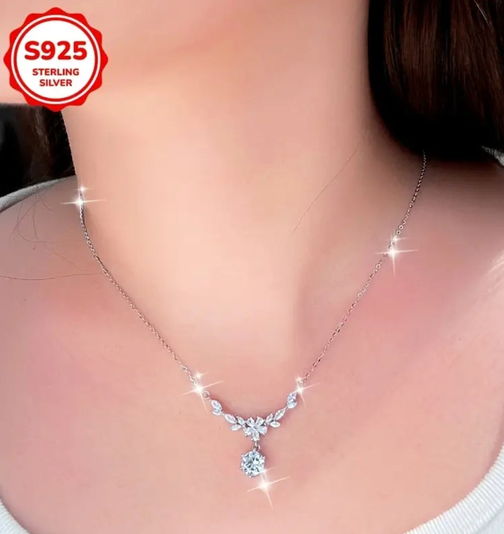 925 GÜMÜŞ ZİRKANYUM KOLYE