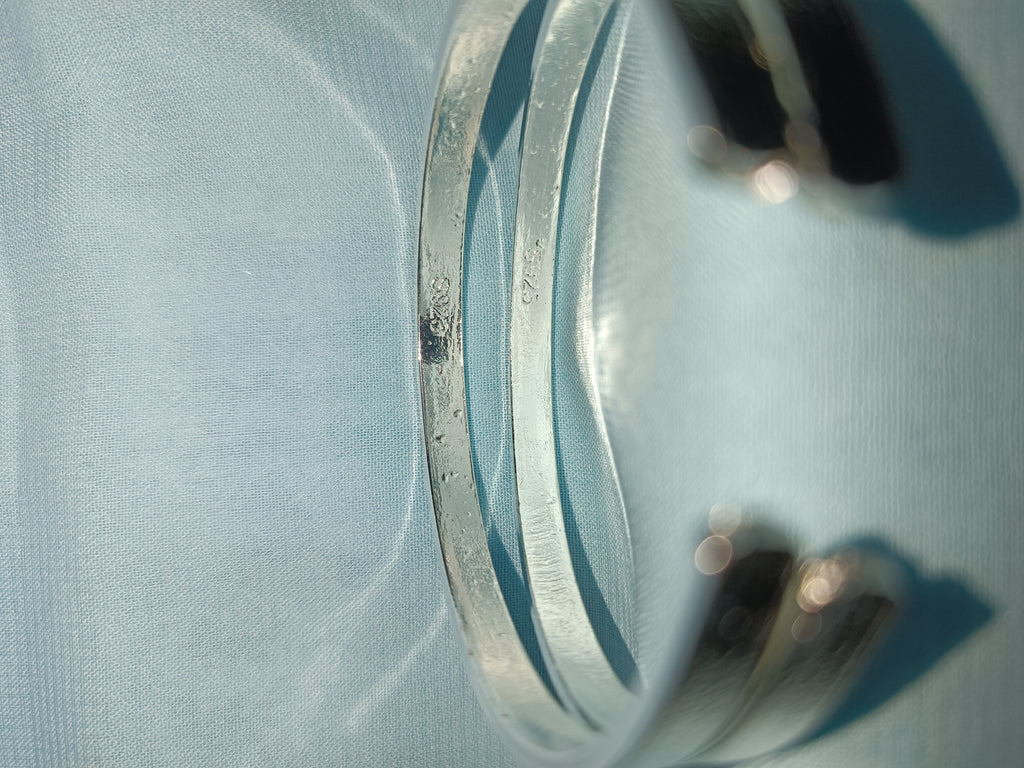 925 ayar gümüş 2li trend açık bileklik